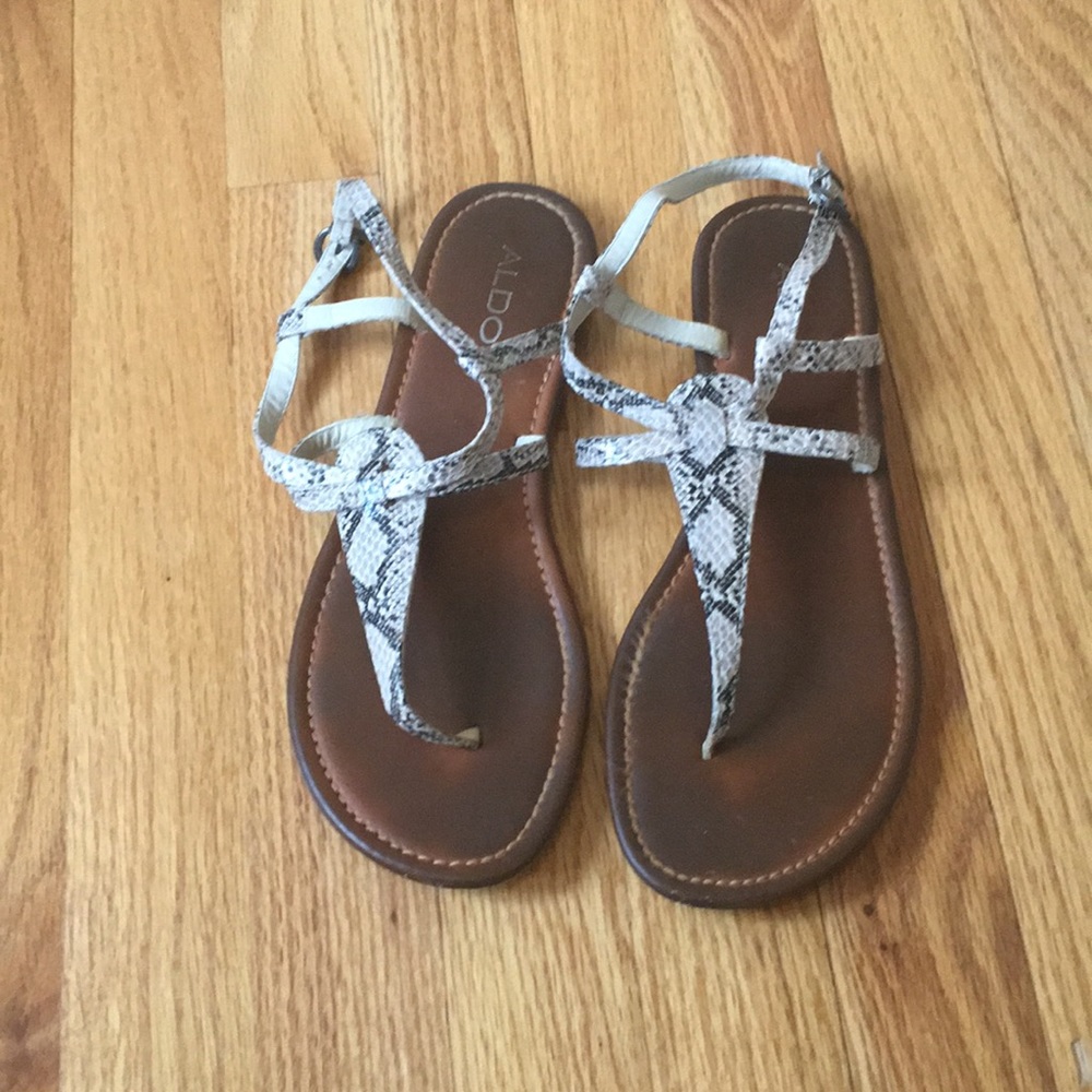 Aldo snakeskin print sandals